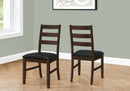 Dining Chair Set of 2 - Transitional Upholstered Black by HouseOfZazla