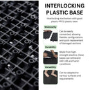 Interlocking Deck Tiles Plastic Waterproof Outdoor All Weather Anti-Slip Bathroom Shower Balcony Porch Strong Weight Capacity Upto 440 Lbs, Pebble Stone Pattern