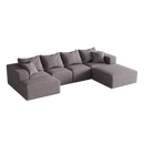 Modern Upholstered Sectional Boneless Couch Set