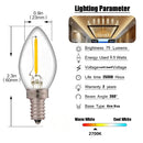 E14 clear glass dimmable led filament bulb dining room candle light by Decorbites