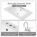 Bathroom Vanity With Sink, Deep Drawer, Door Shelf, 2 Tier Basket