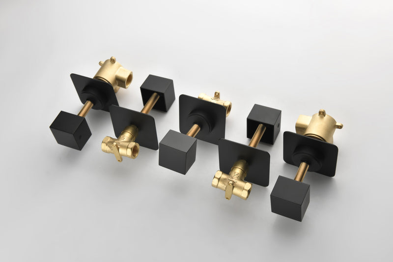 3/4" Cast Metal Volume Control Valve 3-Piece Extra High Flow Master Shower Volume Control Adjustable brass handle valve body, 1 piece each on the left and right