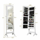 14 LED Jewelry Armoire Cabinet with Full Length Mirror and 4 Tilting Angles by LJGDeals