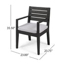 Outdoor Acacia Wood 7 Piece Expandable Dining Set, Sandblasted by HouseOfZazla