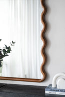 Wood Mirror With Unique Frame - Brown by HouseOfZazla