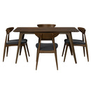 5 Piece Dining Set With Ergonomic Chairs by HouseOfZazla