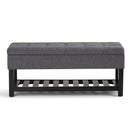 Saxon - Upholstered Transitional Storage Ottoman Bench by Unique Piece Furniture