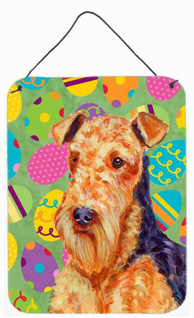 Airedale Easter Eggtravaganza Aluminium Metal Wall or Door Hanging Prints