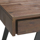 Handcrafted Acacia Hardwood Desk with Keyboard Tray