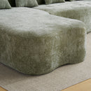 Modular L-Shape Sectional Sofa With Curved Chaise by HouseOfZazla