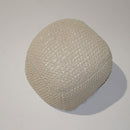 Semi Rounded Pouf, Cable Knitted, Perfect Seating by HouseOfZazla