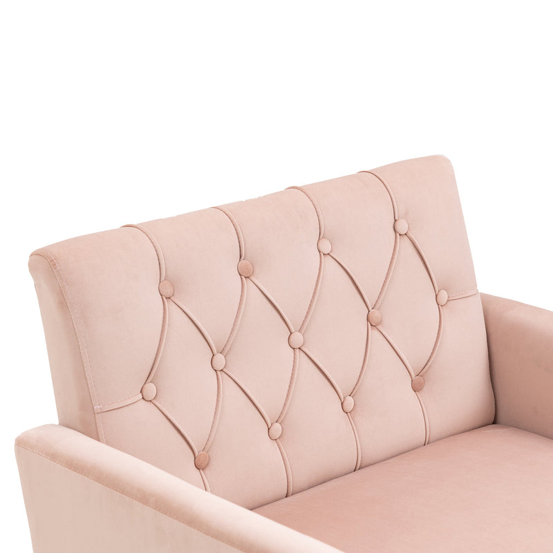 Accent Chair, leisure single sofa with Rose Golden feet