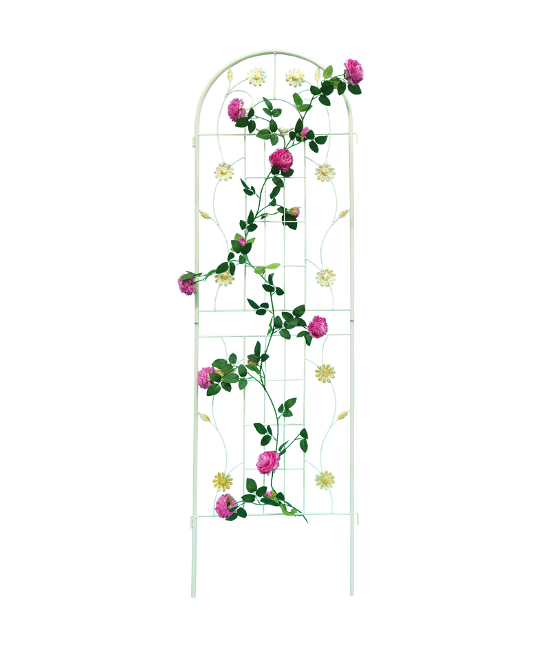 4 Pack Metal Garden Trellis 71" x 19.7" Rustproof Trellis for Climbing Plants Outdoor Flower Support White