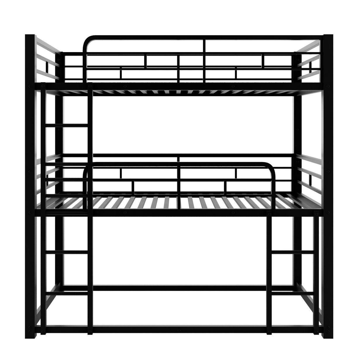 Triple Bunk Bed With Sturdy Construction And Space Saving Design, photo 15 of 16