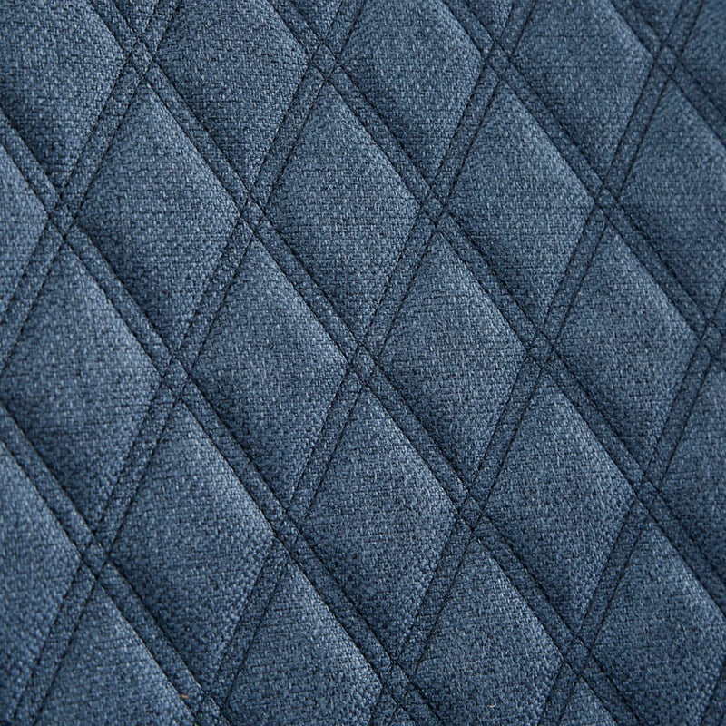 Accent Chair With Quilted Back And Silver Studs - Dark Blue, photo 7 of 7