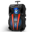 8Ó Wireless Party Speaker Subwoofer Bass Portable TWS Party Speaker w/ Microphone Support FM Radio Remote Control MMC Car Slot LED Colorful Lights