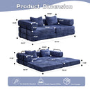 Convertible Floor Sofa Bed With Pillow Back Support Armrest by HouseOfZazla