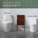 Upgraded Design Armrest, With Glossy Gw 007 1 Piece Toilet With Tornado Flush, Soft Close Seat, Dual Flush Map 1000G, Comfort Chair Seat - Gloss White by HouseOfZazla