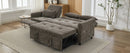 2-in-1 Sofa 82' Three-Seater with Sofa Bed and Reversible Recliner, Dark Grey Chenille