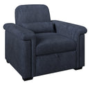 3 in 1 Convertible Sleeper Chair Sofa Bed Pull Out Couch Adjustable Chair with Pillow, Adjust Backrest into a Sofa, Lounger Chair, Single Bed or Living Room or Apartment, Dark Blue