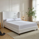 Harper - Tall Headboard Upholstered Bed / High Headboard / Elegant Simplicity / No Box Spring Needed by Unique Piece Furniture