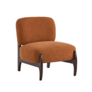 Modern Boucle Lounge Chair With Solid Wood Frame by HouseOfZazla