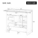 36" Bathroom Vanity with Ceramic Sink and Storage by HouseOfZazla