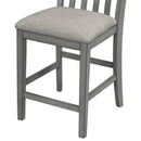 5-piece Counter Height Dining Table Set with Built-in Storage Shelves,Grey(OLD SKU W504S00143)