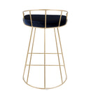Canary - Contemporary / Glam Counter Stool (Set of 2) - Gold / Blue by Unique Piece Furniture