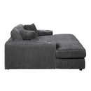 Hilde Chaise - With 2 Pillows - Dark Gray by HouseOfZazla