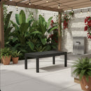 All Weather Slatted Outdoor Coffee Table For Garden - Black by HouseOfZazla