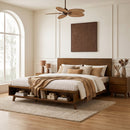 Walnut King Size Platform Bed Frame