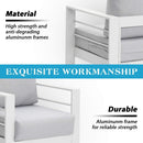 5 Seat Single Triple Small Large White Sectional Sofas Couches Coffee Table Furniture Set For Patio Garden Outdoor