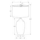 Lighting, Table Lamp, Ceramic, Resin, Contemporary - Gray by Unique Piece Furniture