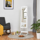 14 LED Jewelry Armoire Cabinet with Full Length Mirror and 4 Tilting Angles by LJGDeals
