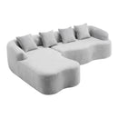 Modular L-Shape Sectional Sofa With Curved Chaise by HouseOfZazla