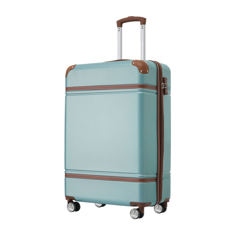 20 IN Luggage 1 Piece with TSA lock, Lightweight Suitcase Spinner Wheels,Carry on Vintage Luggage,Blue Green