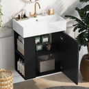 Modern Floating Bathroom Vanity With Ceramic Basin Perfect For Small Bathrooms by Unique Piece Furniture
