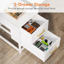 Computer Desk With Hutch, 2 Drawers & Open Shelves by HouseOfZazla