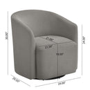 Ardena - Modern Swivel Barrel Chair by HouseOfZazla