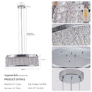 Modern Crystal Chandelier - 19 Inches