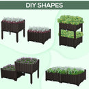 2 Piece Raised Garden Bed with Legs, Self-Watering Planter Box Raised Bed to Grow Flowers, Herbs & Vegetables, Gray