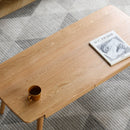 Low Table, Coffee Table With Storage Shelf - Natural by Unique Piece Furniture