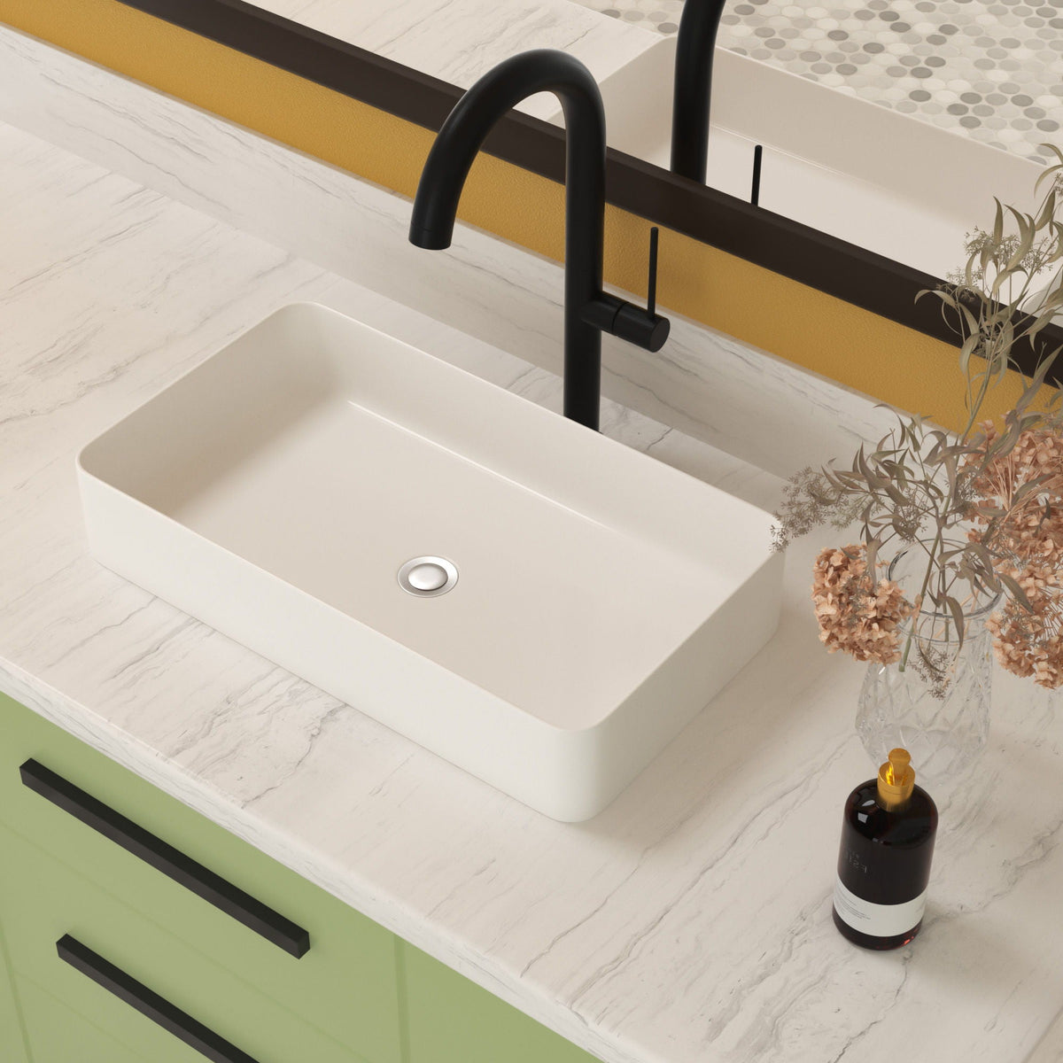 Modern Ceramic Rectangular Bathroom Vessel Sink With European Design, photo 12 of 14