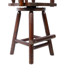 Rustic Bar Stool, Fir Wood Construction, Wide Armrest by HouseOfZazla