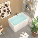 Freestanding Bathtub With Drain, Rectangular Shape by HouseOfZazla