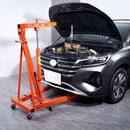 Hydraulic Engine Hoist With Lever, 2 Ton Capacity, Foldable Design For Auto Repair - Orange by HouseOfZazla