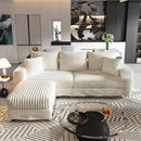 Deep Seat Convertible Sofa With Soft Pillows And Ottomans by HouseOfZazla