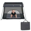 Lightweight Foldable Baby Playpen w/ Carry Bag-Dark Gray by LJGDeals