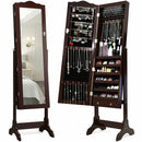 14 LED Jewelry Armoire Cabinet with Full Length Mirror and 4 Tilting Angles by LJGDeals